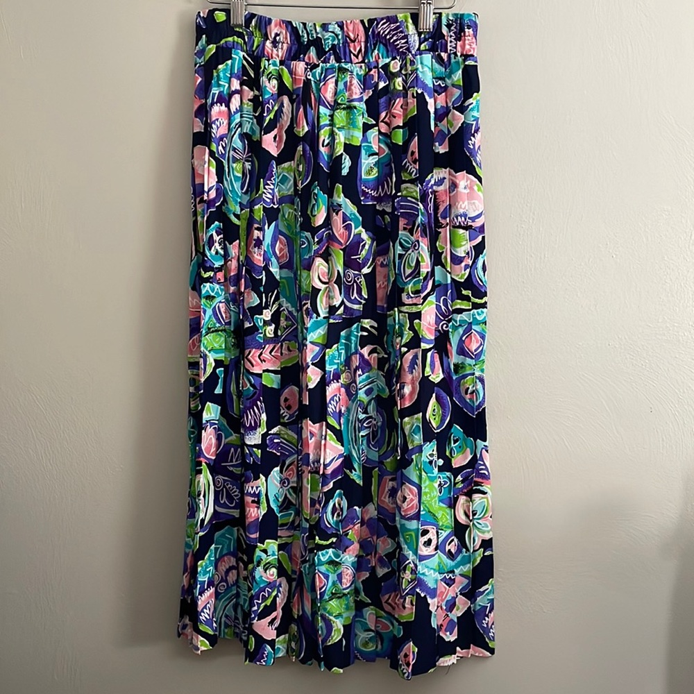 Synari Vintage Pleated Floral Skirt